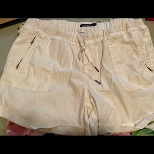 Torrid White Linen Shorts size2
